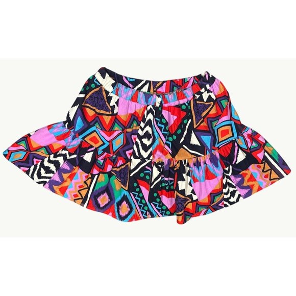 CCC Vintage JoJo For Your Bobo Cotton Skirt Bold Geometric Abstract Aztec Patter - Picture 2 of 6